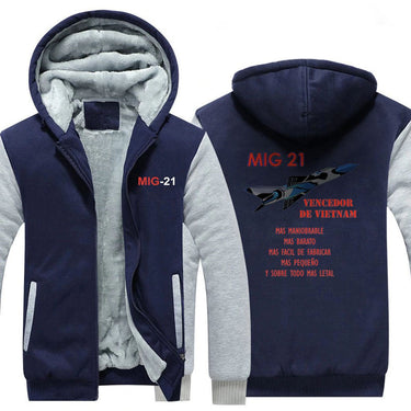 M I G 21 DESIGNED ZIPPER SWEATER THE AV8R